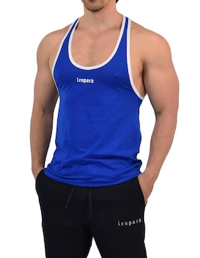 Playera John Leopard Powerhouse Tank cuello redondo para hombre