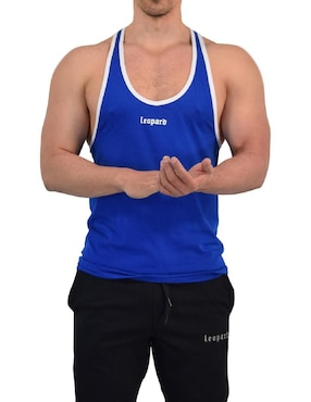 Playera John Leopard Powerhouse Tank cuello redondo para hombre