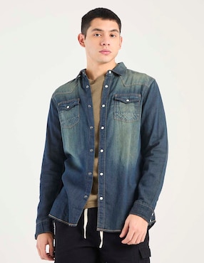 Sobrecamisa casual That's It de algodón manga larga para hombre