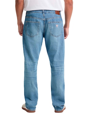 Jeans straight Guess Jeans M5GA1BD5NV1-GJSL deslavado para hombre