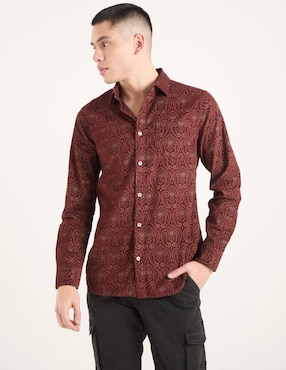 Camisa casual That's It de algodón manga larga para hombre