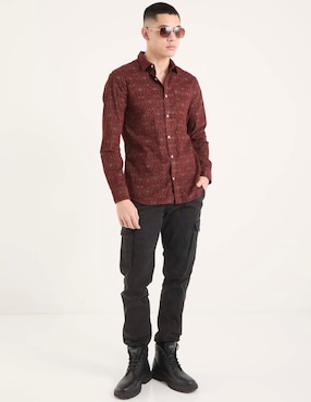Camisa casual That's It de algodón manga larga para hombre