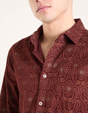 Camisa casual That's It de algodón manga larga para hombre