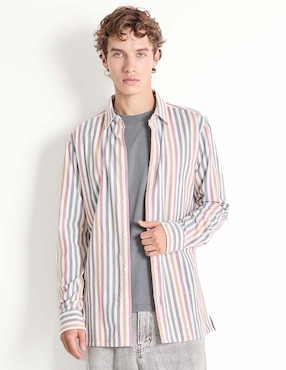 Camisa casual That's It de algodón manga larga para hombre