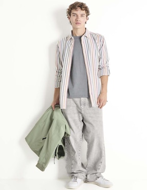 Camisa casual That's It de algodón manga larga para hombre