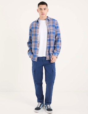 Camisa casual That's It de algodón manga larga para hombre