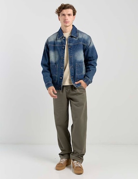 Chamarra denim That's It de algodón con bolsillos para hombre