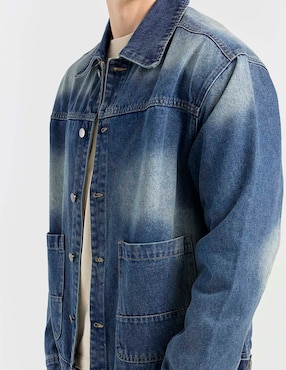Chamarra denim That's It de algodón con bolsillos para hombre