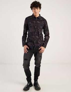 Camisa casual That's It de algodón manga larga para hombre