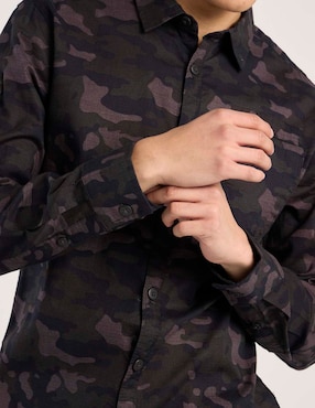 Camisa casual That's It de algodón manga larga para hombre