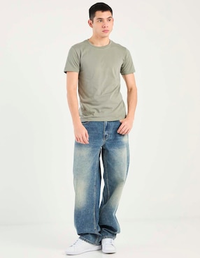 Jeans relaxed straight That's It deslavado para hombre