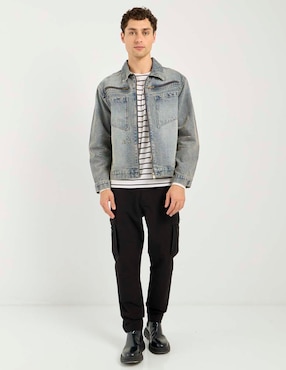 Chamarra denim That's It de mezclilla con bolsillos para hombre
