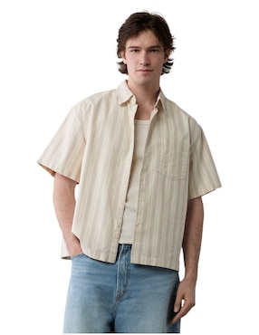 Camisa casual American Eagle de algodón manga corta para hombre
