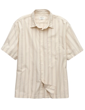Camisa casual American Eagle de algodón manga corta para hombre