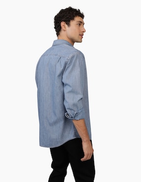 Camisa casual American Eagle de algodón manga larga para hombre
