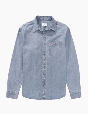 Camisa casual American Eagle de algodón manga larga para hombre