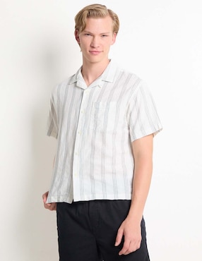 Camisa casual American Eagle de algodón manga corta para hombre