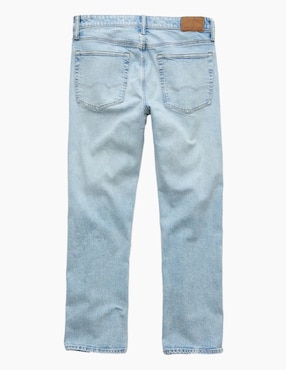 Jeans straight American Eagle lavado claro para hombre