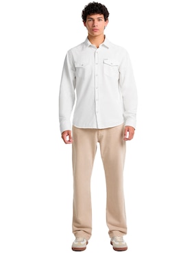 Camisa casual Guess Jeans de algodón manga larga para hombre