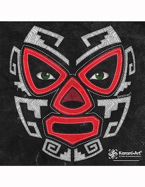 Playera Karani-Art kib maya estilo mexicano cuello redondo para hombre
