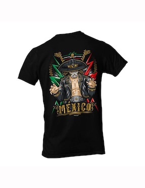 Playera Karani-Art charro vengador estilo mexicano cuello redondo para hombre