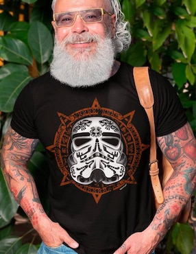 Playera Karani-Art azteca cuello redondo para hombre
