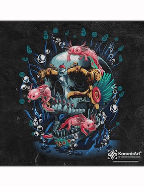Playera Karani-Art axo guerrero cuello redondo para hombre