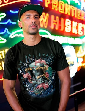 Playera Karani-Art axo guerrero cuello redondo para hombre