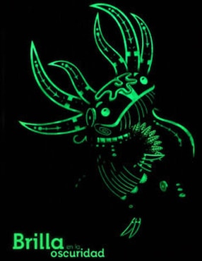 Playera Karani-Art axolotl cuello redondo para hombre