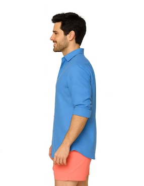 Camisa playa Ocean Slave de lino manga larga para hombre
