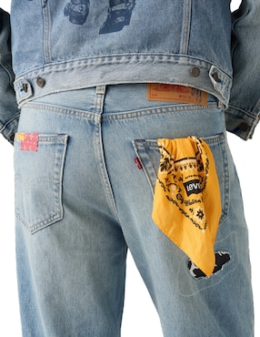 Jeans straight Levi's x Ts loose jean x Ts dx print pnt lavado obscuro para hombre