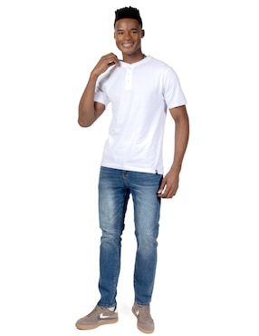 Jeans slim Forever 21 deslavado para hombre