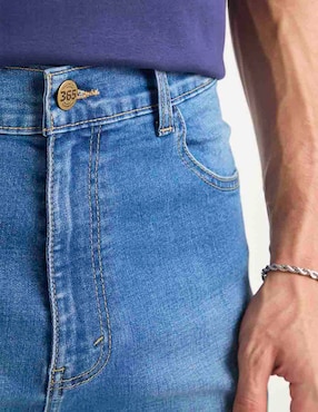 Jeans straight 365 Essential lavado medio para hombre