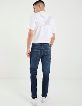 Jeans slim American Eagle Mens Slim Denim deslavado para hombre