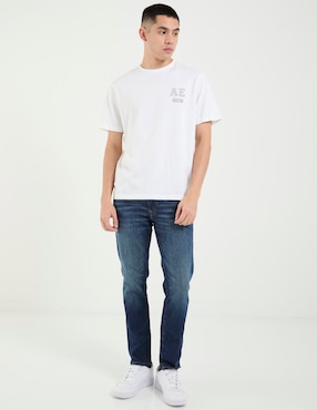 Jeans slim American Eagle Mens Slim Denim deslavado para hombre