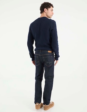 Jeans straight American Eagle lavado obscuro para hombre