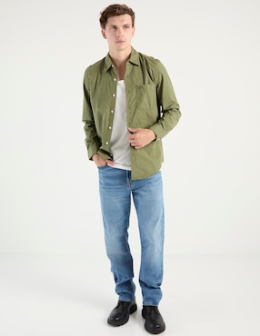 Jeans straight American Eagle Mens Original ST deslavado para hombre