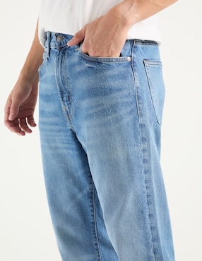 Jeans straight American Eagle Mens Original ST deslavado para hombre