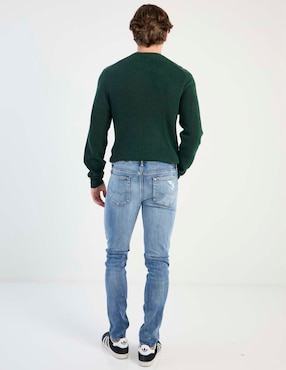 Jeans skinny American Eagle lavado desgastado para hombre