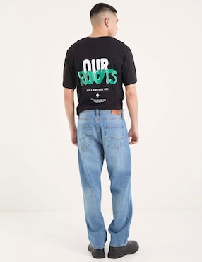 Jeans straight Jack & Jones lavado claro para hombre