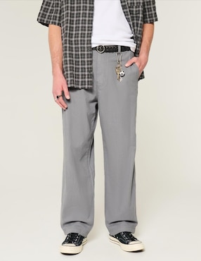 Pantalón baggy Hollister de algodón para hombre