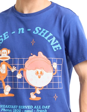 Playera Tee Bar rise n' shine cuello redondo para hombre