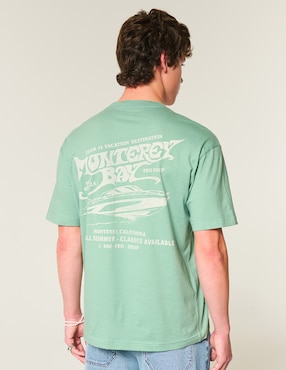 Playera Hollister cuello redondo para hombre