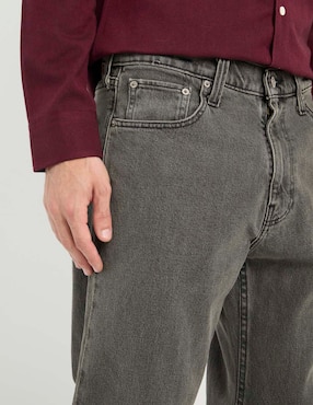 Jeans straight Hollister lavado obscuro para hombre
