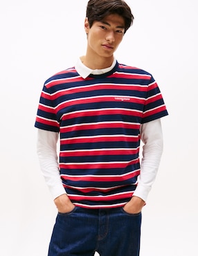 Playera Tommy Jeans Script cuello redondo para hombre