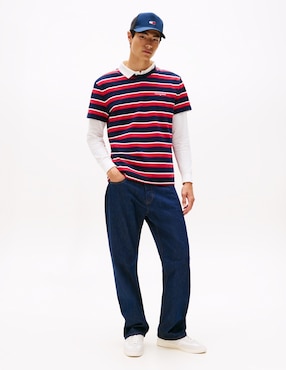 Playera Tommy Jeans Script cuello redondo para hombre