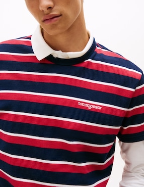 Playera Tommy Jeans Script cuello redondo para hombre