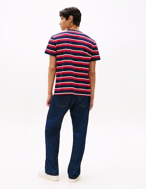 Playera Tommy Jeans Script cuello redondo para hombre