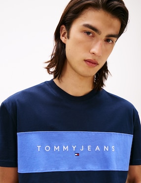 Playera Tommy Jeans Linear cuello redondo para hombre