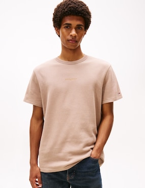 Playera Tommy Jeans Script cuello redondo para hombre